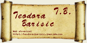 Teodora Barišić vizit kartica